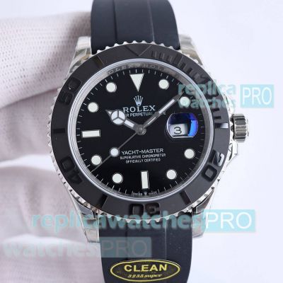 AAA Swiss Replica Rolex Yacht-Master 3235 Stainless Steel OysterFlex Watch NEW 42mm